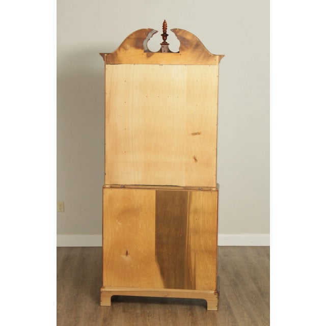 Wood 1990s Hickory Chair Chippendale Style Tiger Maple Secretory Desk For Sale - Image 7 of 13