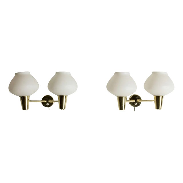Mid-Century Swedish Wall Lamps, Set of 2 For Sale