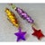 Vintage Swirl Glass Icicle Ornaments – Yellow & Purple, Rhinestone Stars, Set of 2 - 6" For Sale - Image 4 of 7