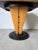 Art Deco 1980’s Postmodern Art Deco-Style Italian Pedestal Game Table With Black Metal Base For Sale - Image 3 of 12