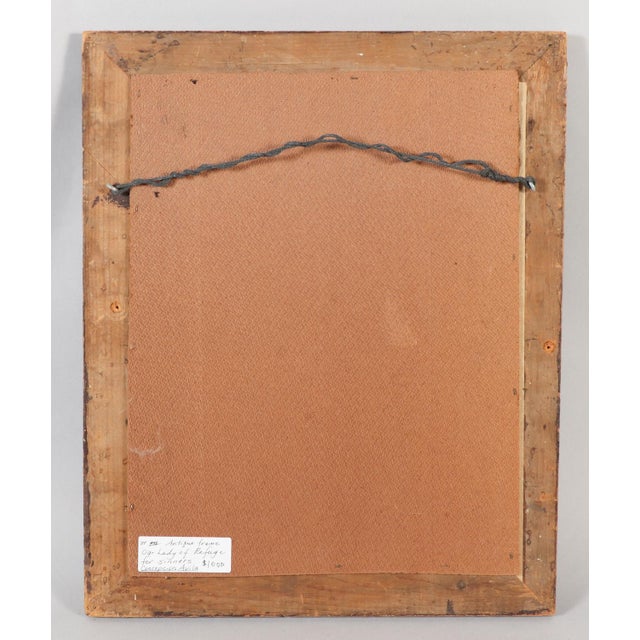 Concepcion Avila, Our Lady of Refuge for Sinners, Oil on Tin, 19th Century For Sale - Image 10 of 10