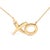 Contemporary Gold Vermeil Diamond Accent "XO" Necklace For Sale - Image 3 of 6