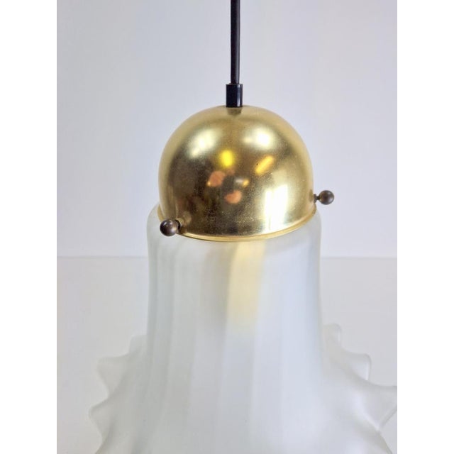 Glass & Brass Pendant Lamp from Peill & Putzler For Sale - Image 6 of 12
