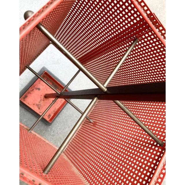 Minimalist Perforated Steel Umbrella Stand, 1960s For Sale - Image 12 of 18