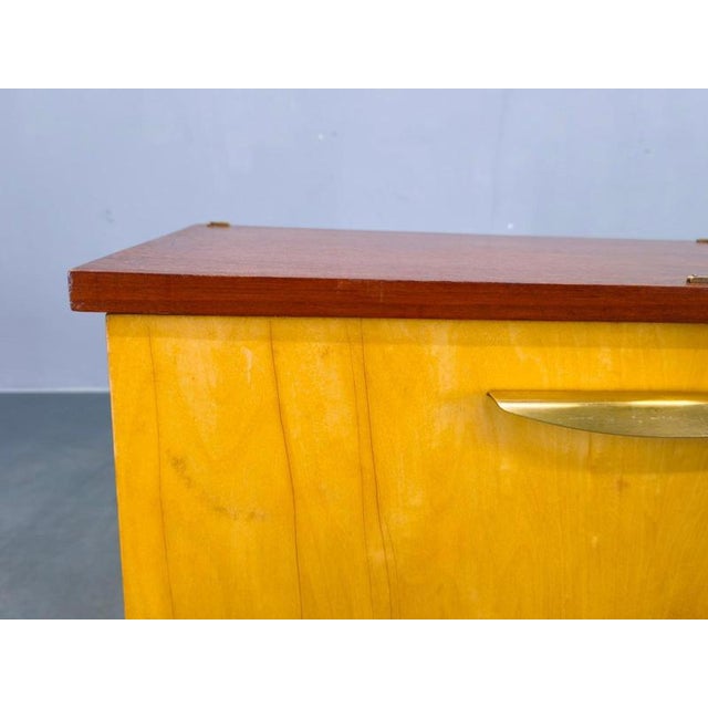 Mid-Century Modern Czech Nightstands with Glass Tops, 1960s, Set of 2 For Sale - Image 14 of 18