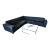 Thayer Coggin Sectional Sofa in Black Linen For Sale