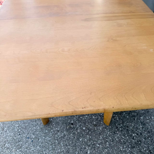 Mid Century Modern M166 Drop Leaf Dining Table by Haywood Wakefield For Sale - Image 11 of 12