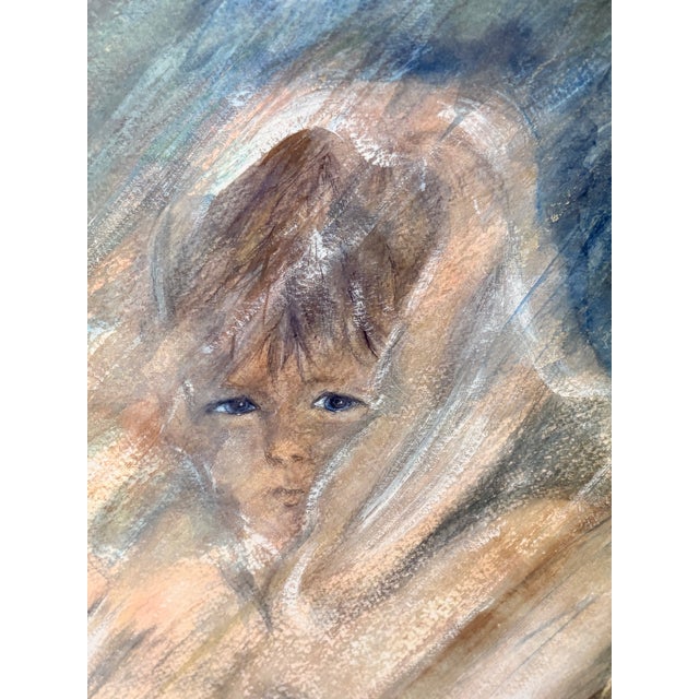 Figurative “Safe and Warm” Limited Edition Figurative Art, Signed Moji, 25/500, 2001 For Sale - Image 3 of 8