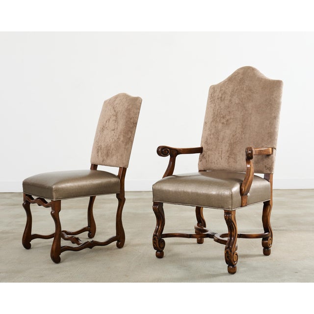 Set of Fourteen Baroque Style Os De Mouton Dining Chairs For Sale - Image 10 of 12