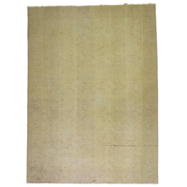 Pale Turkish Room size Rug For Sale - Image 15 of 18