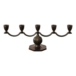 Swedish Grace Candelabra in Bronze by Jacob Ängman, 1920s For Sale