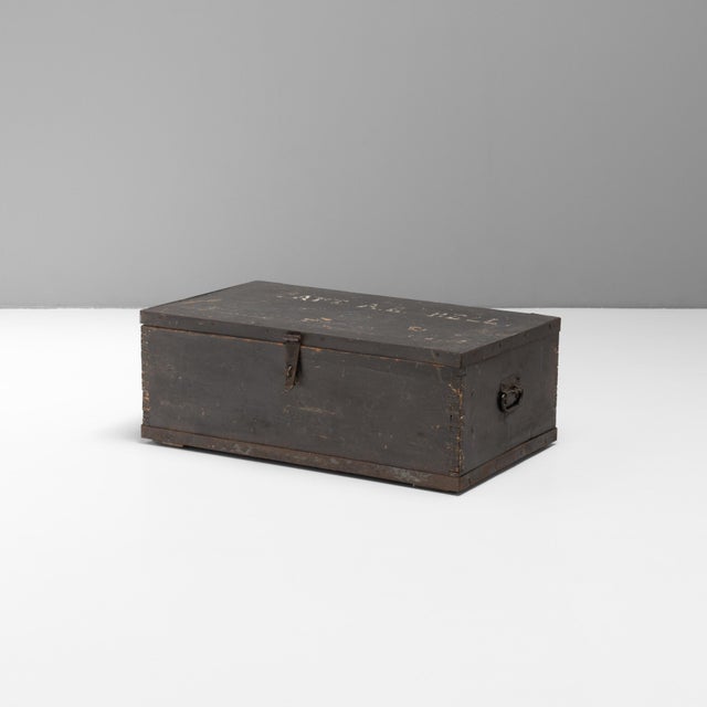 Vintage Captains Trunk in Pine, 1936 For Sale - Image 3 of 9