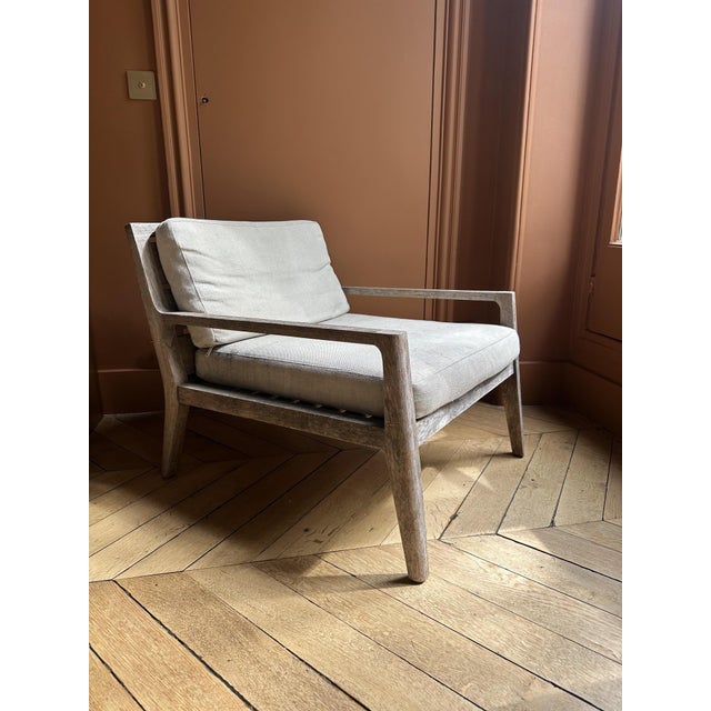 Teak Garden Lounge Chair with Cushions from Restoration Hardware, 2010s For Sale - Image 11 of 11