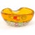 Seguso Vintage Murano Seguso Millefiori Flower Canes Italian Art Glass Incalmo Yellow Orange Rim Bowl For Sale - Image 4 of 8