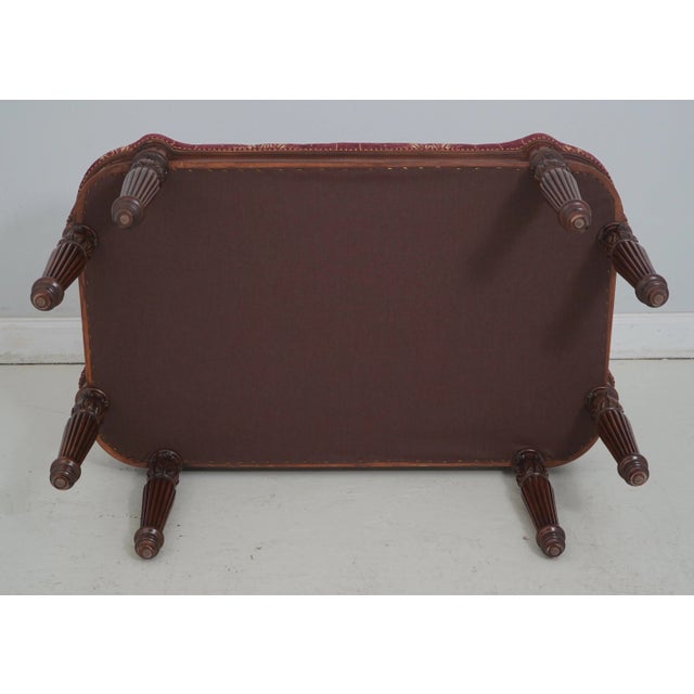 French Regency Style Large Ottoman or Bench W. New Upholstery For Sale - Image 12 of 12