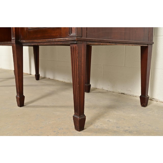Antique French Regency Louis XVI Carved Mahogany Sideboard or Bar Cabinet For Sale - Image 12 of 16