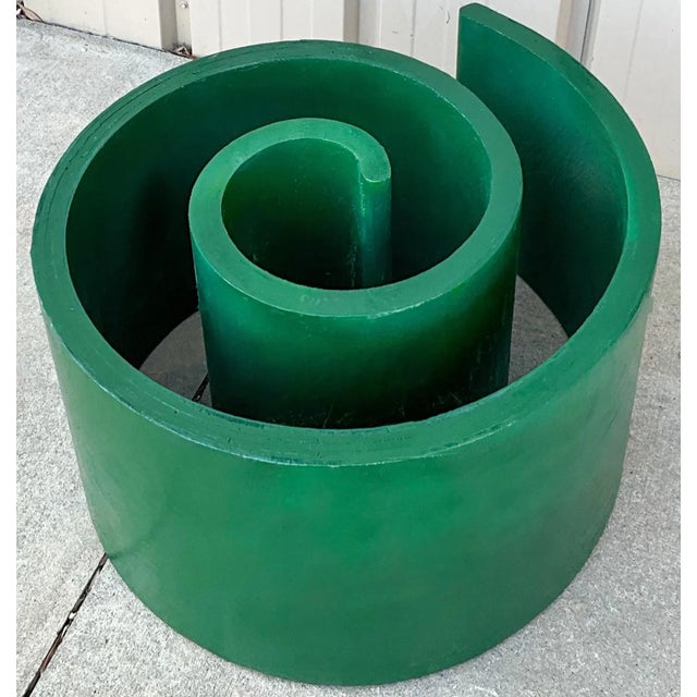 1960s Mid-Century Modern Green Snail Coffee Table Styled After Kagan for Selig For Sale - Image 5 of 6
