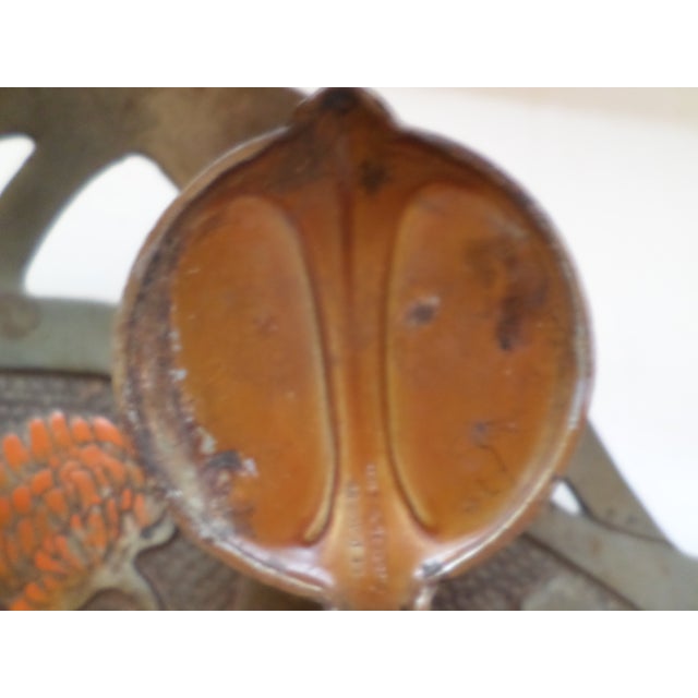 Art Nouveau Antique Art Nouveau Austria Geschutzt Double Inkwell W Pen Holder, Flower Design For Sale - Image 3 of 7