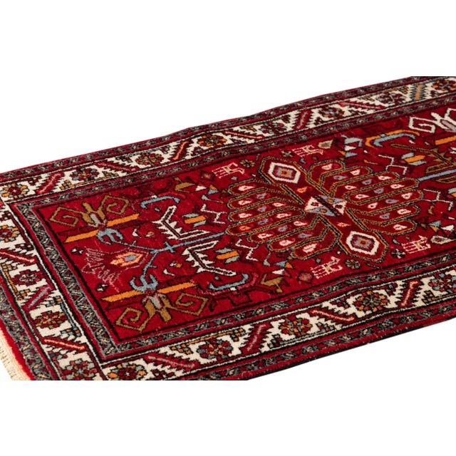 Vintage Persian Heriz Rug, 3'4" X 10'9" For Sale - Image 9 of 12