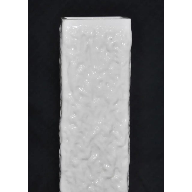 Glass German White Glass Vase in Imitating Porcelain, 1970s For Sale - Image 7 of 8