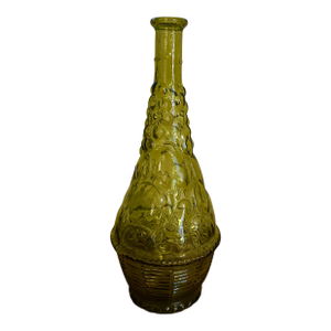 Vintage Empoli Olive Green Genie Bottle Decanter - No Stopper