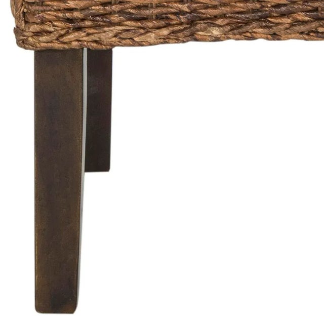 Textile 18''H Wicker Dining Chair in Brown - a Pair For Sale - Image 7 of 8