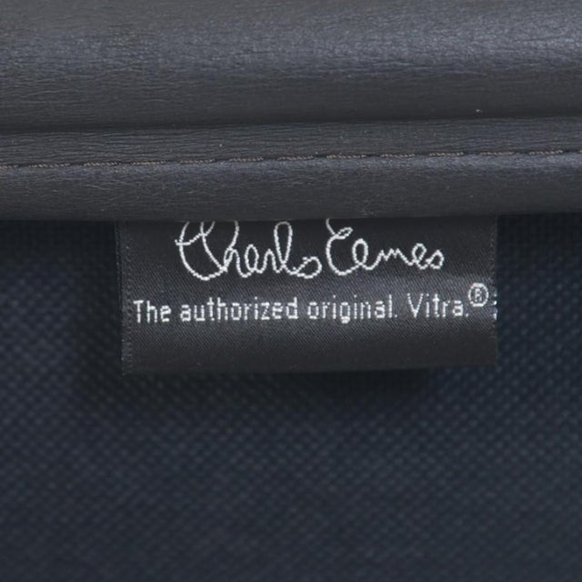 EA208 Chair in Black Leather by Charles Eames, 2000s For Sale - Image 14 of 17