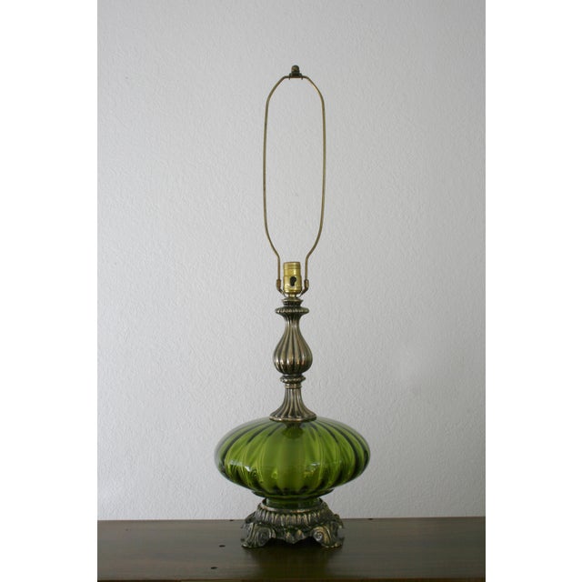 Vintage Green Glass Nightlight Table Lamps a Pair Chairish