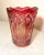 1920s Antique Bohemian Czech Ruby Red Cut to Clear Gilded Gold Art Glass Crystal Vase For Sale - Image 5 of 12