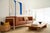 LIFT Minimalist Three-Seater Sofa in Oak Wood and Camel Leather Seat by Julien Renault For Sale - Image 9 of 12