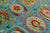 Turquoise Contemporary Vibrant Oushak-Style Hand-Knotted Turquoise & Jewel-Tone Wool Rug For Sale - Image 8 of 12