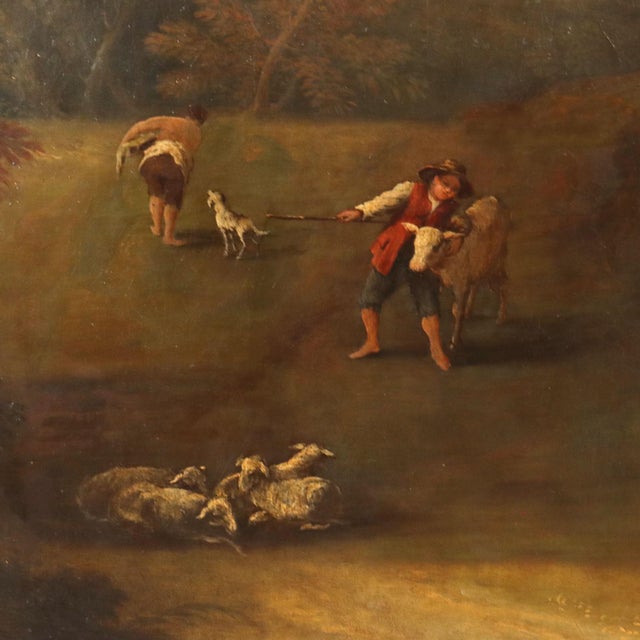 Venetian School, Landscape and Figure Painting, 18th Century, Oil on Canvas For Sale - Image 4 of 13