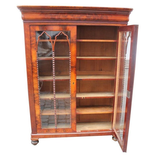 English Louis Philippe Display Bookcase in Mahogany, 19th Century For Sale - Image 5 of 6
