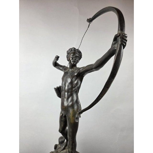 Nude Bronze Archer Sculpture, 1900s For Sale - Image 3 of 14