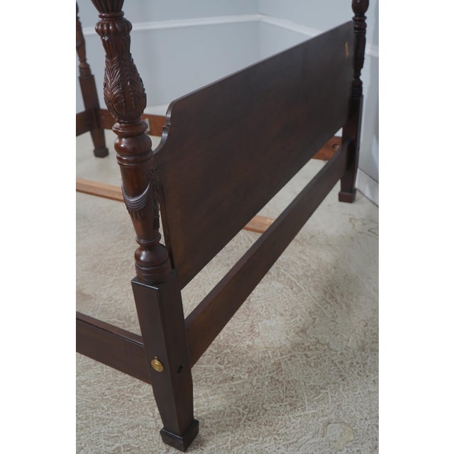 Henredon Mahogany King Size Poster Bed For Sale - Image 15 of 18