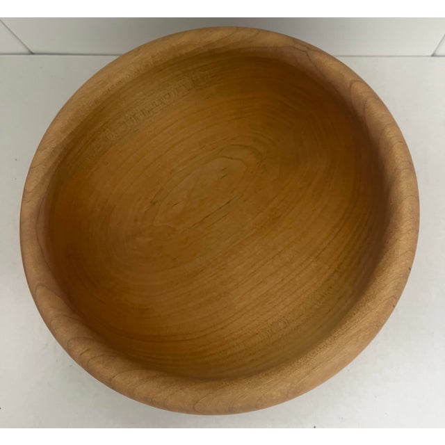 Master Wood-Turner Dan Burleson 2014 One-of-a-Kind Maple Turned Bowl With Imagery For Sale In Phoenix - Image 6 of 7