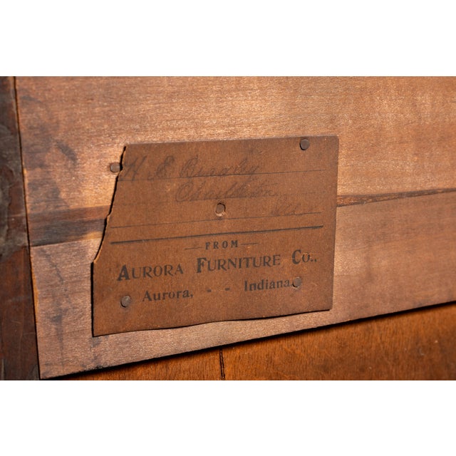 Antique Quarter Sawn Armoire Cabinet by Aurora Furniture Co. For Sale - Image 13 of 14