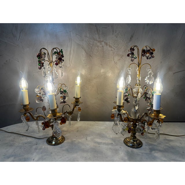 Candleholders in Crystal and Bronze, Set of 2 For Sale - Image 9 of 17