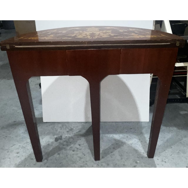 Late 20th Century Expandable Demi-Lune Console Table to Round Dining Table For Sale - Image 4 of 8