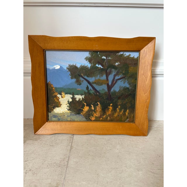 Vintage Framed Plein Air California Landscape Oil Painting For Sale - Image 12 of 13