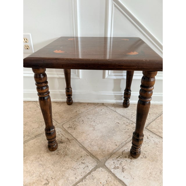 1970s Kling Folk Painted Side Table For Sale - Image 9 of 10