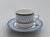 1980s Vista Alegre Balustrade Blue Cup and Saucer For Sale - Image 9 of 12