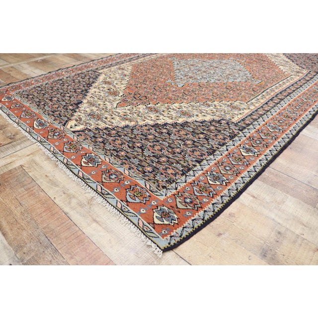 Vintage Persian Senneh Kilim Rug - 05'03 X 08'01 For Sale In Dallas - Image 6 of 9