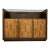 Modern Wood and Cooper Three Door Bar Cabinet For Sale