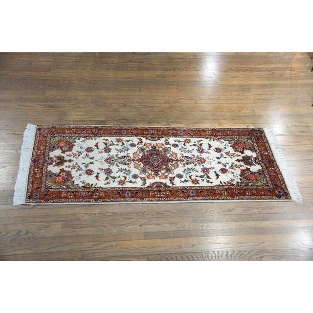 Vintage Persian Tabriz Rug For Sale In Chicago - Image 6 of 16