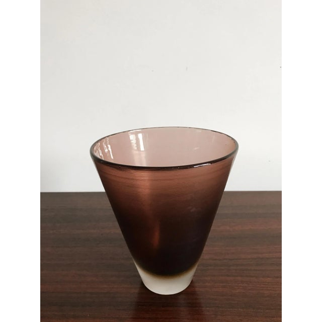 Glass Italian Incisi Series Vase Glass by Paolo Venini for Venini Murano, 1950s For Sale - Image 7 of 7