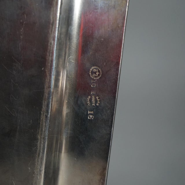 Antique Five Piece Figural Bailey & Brainard Egyptian Revival Silver Plate Tea Set. Footed with Foliate Engracving, C1890....