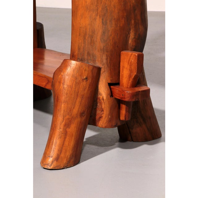 Brown Mid-Century French Wooden Bookcase, 1960s For Sale - Image 8 of 13