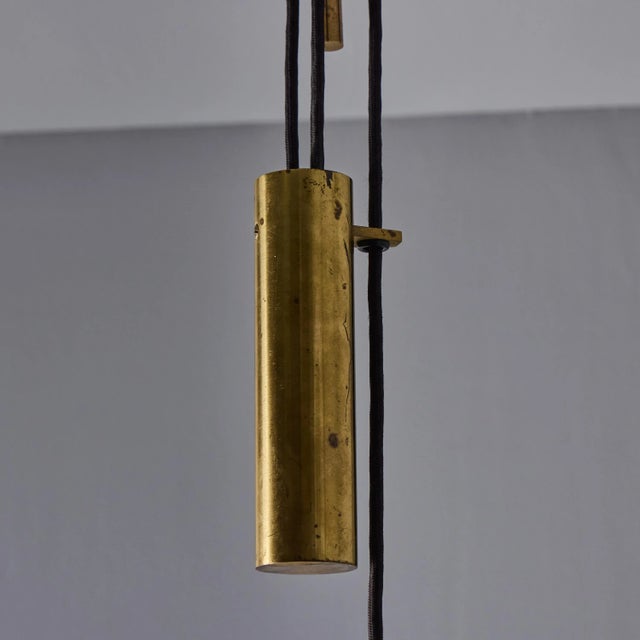 1950s Th Valentiner Brass Counterweight Pendant For Sale - Image 11 of 13