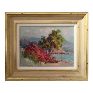 Ovanes Berberian Bouganvillia C. 1990 Painting